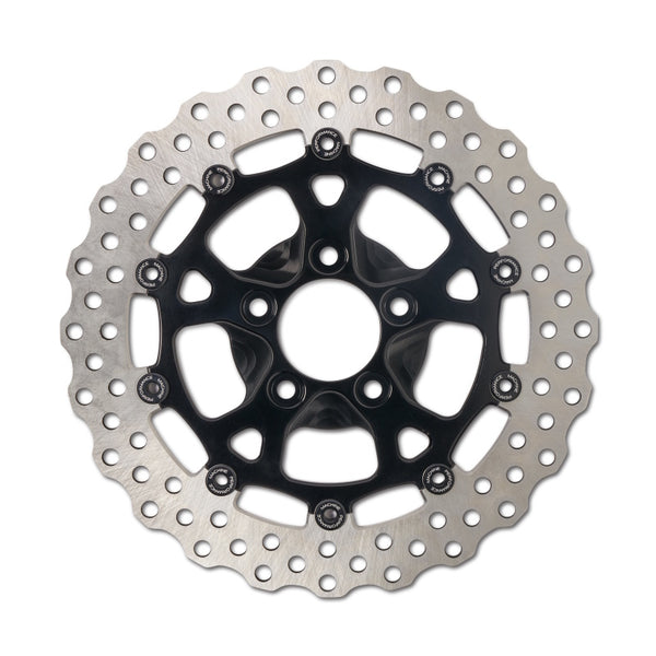 Performance Machine Disc Carr Dominator 11.8in x .20 FF No O/S Rr - Black Ano - Bull Strap