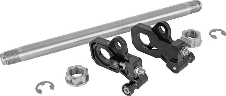 Performance Machine HD Touring Axle Adj Kit - Black Ano - Bull Strap