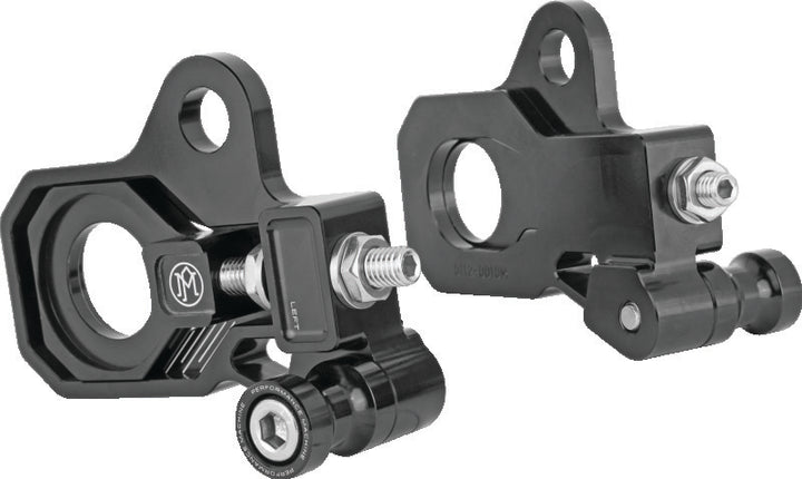 Performance Machine HD Touring Axle Adj Kit - Black Ano - Bull Strap