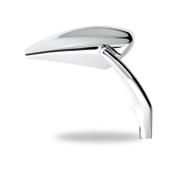 Performance Machine  Mirror Assy Left Torque - Chrome - Bull Strap