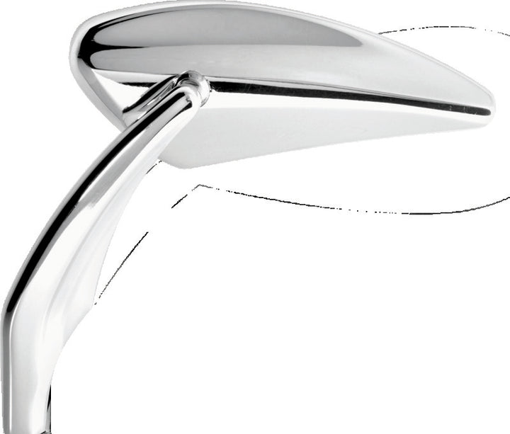 Performance Machine  Mirror Assy Left Torque - Chrome - Bull Strap