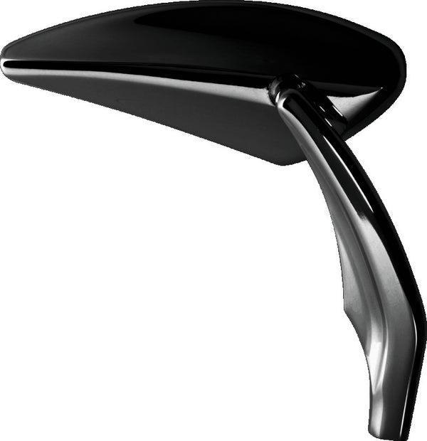 Performance Machine  Mirror Assy Right Torque - Black Ano - Bull Strap