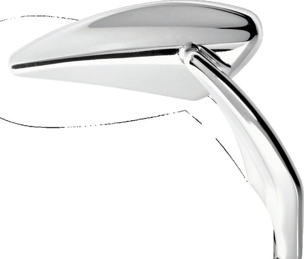 Performance Machine  Mirror Assy Right Torque - Chrome - Bull Strap