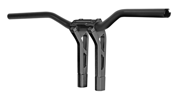 Performance Machine Phatbar H-Bar Assy, 9in Riser, 1-1/4in Bar, Int Wire, Gauge Mnt  - Black Ops - Bull Strap