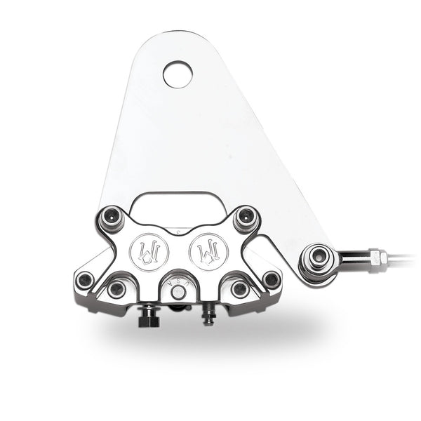 Performance Machine Rear Brake 125x4R x 11.5in Dsc - Chrome - Bull Strap