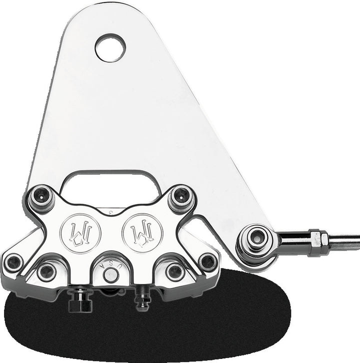Performance Machine Rear Brake 125x4R x 11.5in Dsc - Chrome - Bull Strap