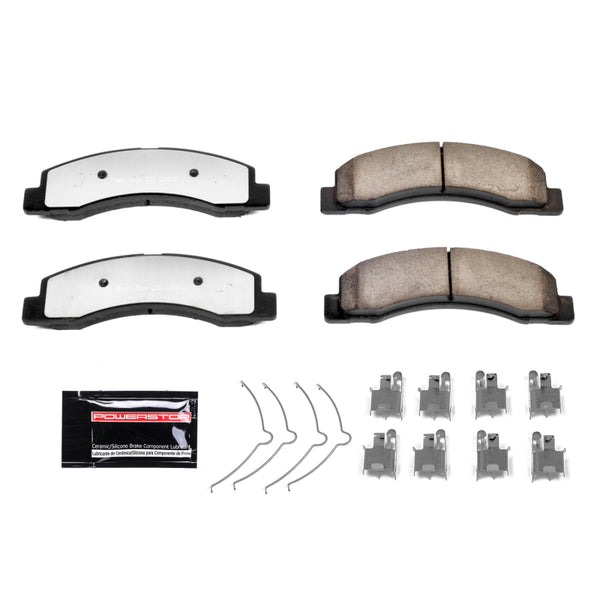 Power Stop 00-05 Ford Excursion Front Z36 Truck & Tow Brake Pads w/Hardware - Bull Strap