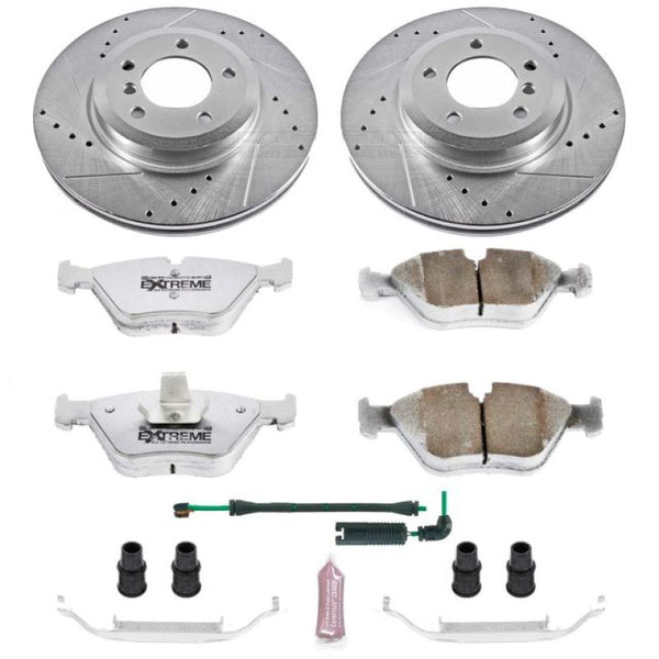 Power Stop 01-06 BMW 330Ci Front Z26 Street Warrior Brake Kit - Bull Strap