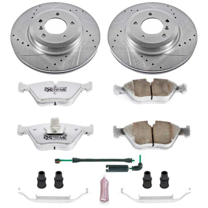 Power Stop 01-06 BMW 330Ci Front Z26 Street Warrior Brake Kit - Bull Strap