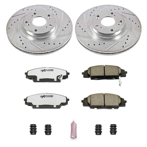 Power Stop 02-06 Acura RSX Front Z26 Street Warrior Brake Kit - Bull Strap