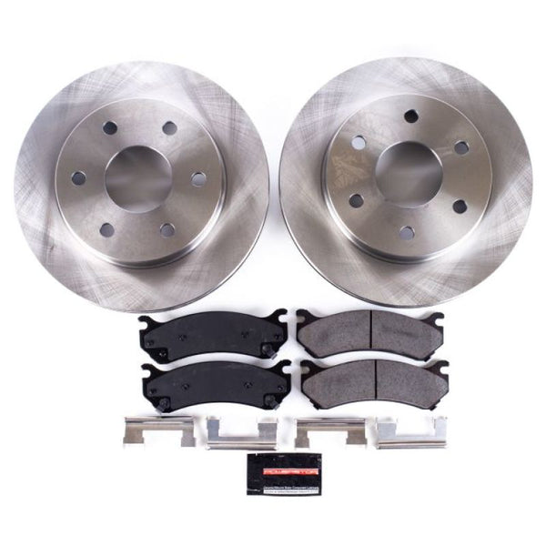 Power Stop 02-06 Cadillac Escalade Front Autospecialty Brake Kit - Bull Strap