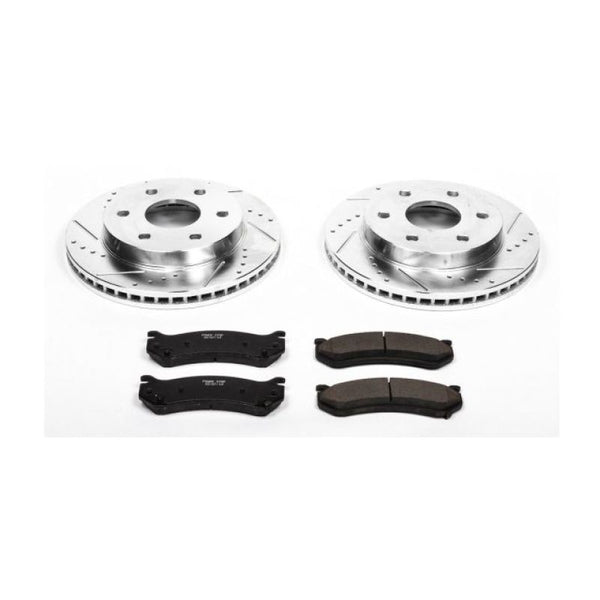 Power Stop 02-06 Cadillac Escalade Front Z23 Evolution Sport Brake Kit - Bull Strap