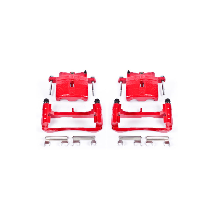 Power Stop 02-06 Cadillac Escalade Front or Rear Red Calipers w/Brackets - Pair - Bull Strap
