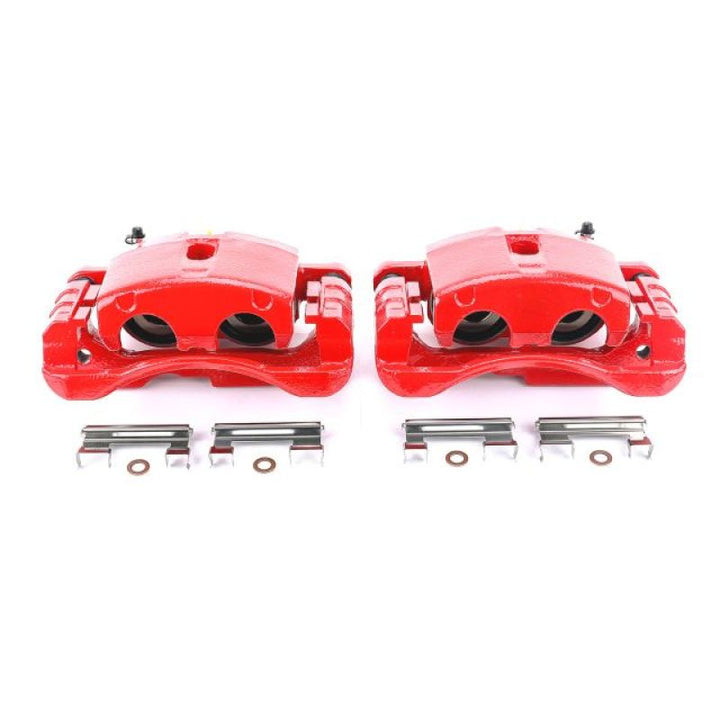 Power Stop 02-06 Cadillac Escalade Front or Rear Red Calipers w/Brackets - Pair - Bull Strap