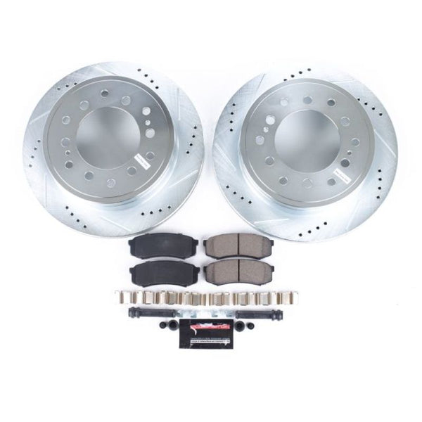 Power Stop 03-09 Lexus GX470 Rear Z23 Evolution Sport Brake Kit - Bull Strap