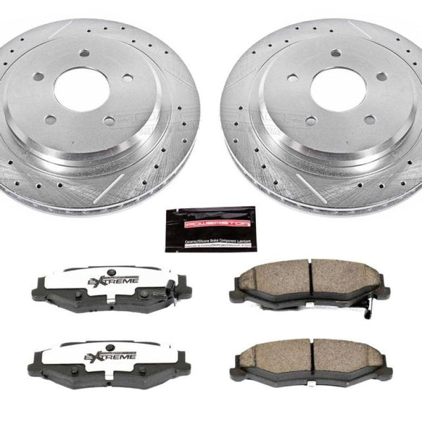 Power Stop 04-09 Cadillac XLR Rear Z26 Street Warrior Brake Kit - Bull Strap