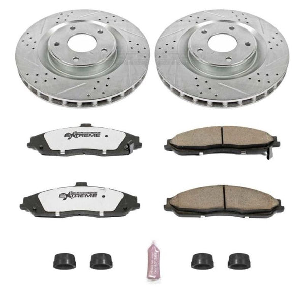 Power Stop 05-07 Cadillac XLR Front Z26 Street Warrior Brake Kit - Bull Strap