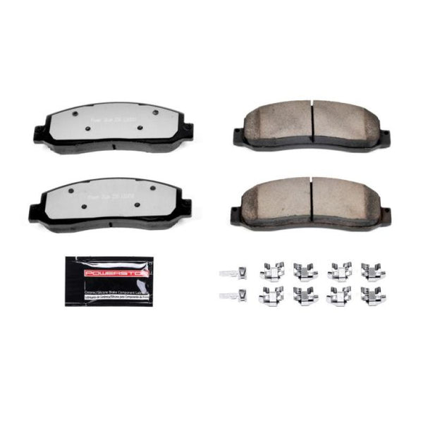 Power Stop 05-08 Ford F-250 Super Duty Front Z36 Truck & Tow Brake Pads w/Hardware - Bull Strap