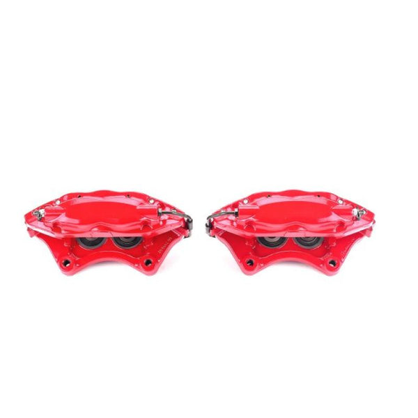 Power Stop 05-10 Chrysler 300 Rear Red Calipers w/o Brackets - Pair - Bull Strap
