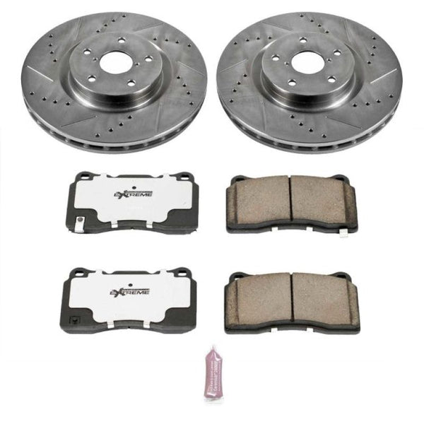 Power Stop 05-14 Subaru Impreza Front Z26 Street Warrior Brake Kit - Bull Strap