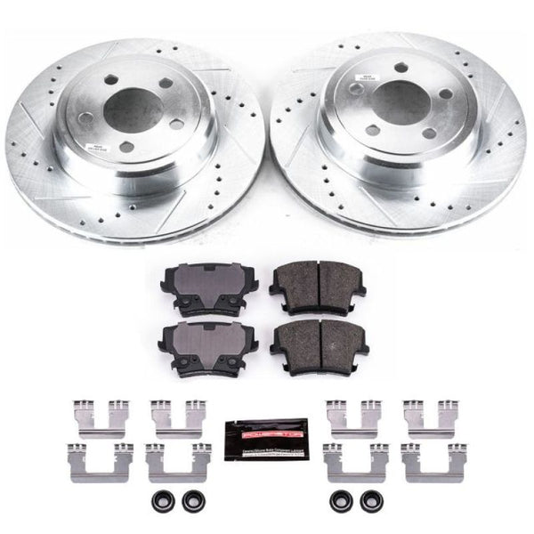 Power Stop 05-19 Chrysler 300 Rear Z23 Evolution Sport Brake Kit - Bull Strap