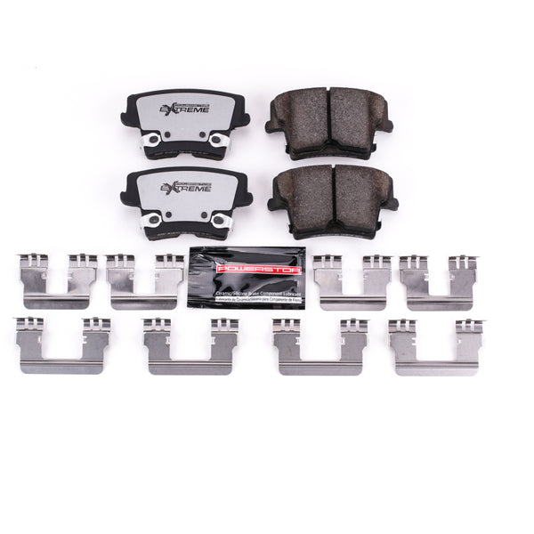 Power Stop 05-19 Chrysler 300 Rear Z26 Extreme Street Brake Pads w/Hardware - Bull Strap