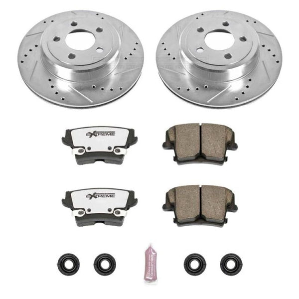 Power Stop 05-19 Chrysler 300 Rear Z26 Street Warrior Brake Kit - Bull Strap