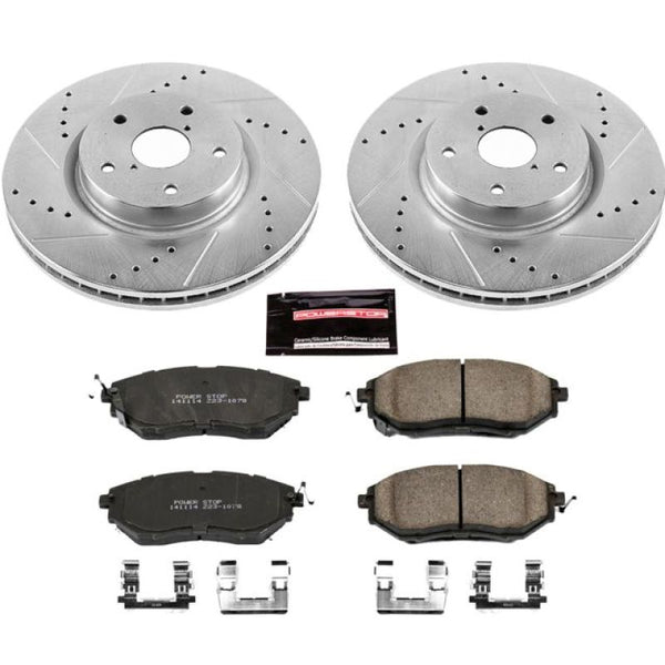 Power Stop 06-07 Subaru B9 Tribeca Front Z23 Evolution Sport Brake Kit - Bull Strap