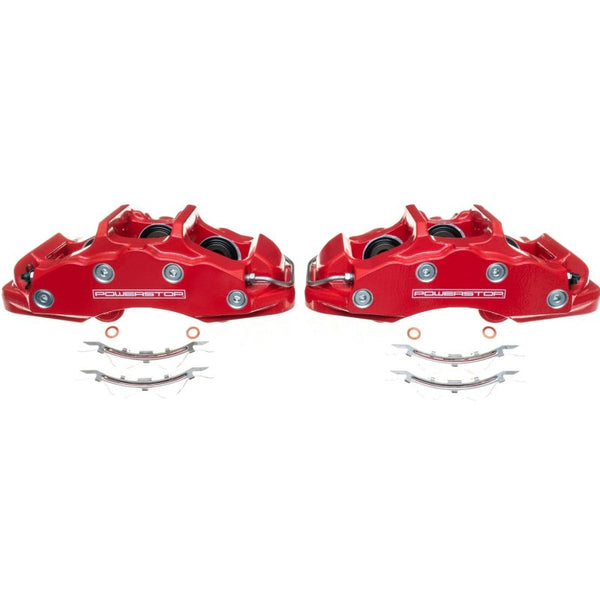 Power Stop 06-13 Chevrolet Corvette Front Red Calipers - Pair - Bull Strap