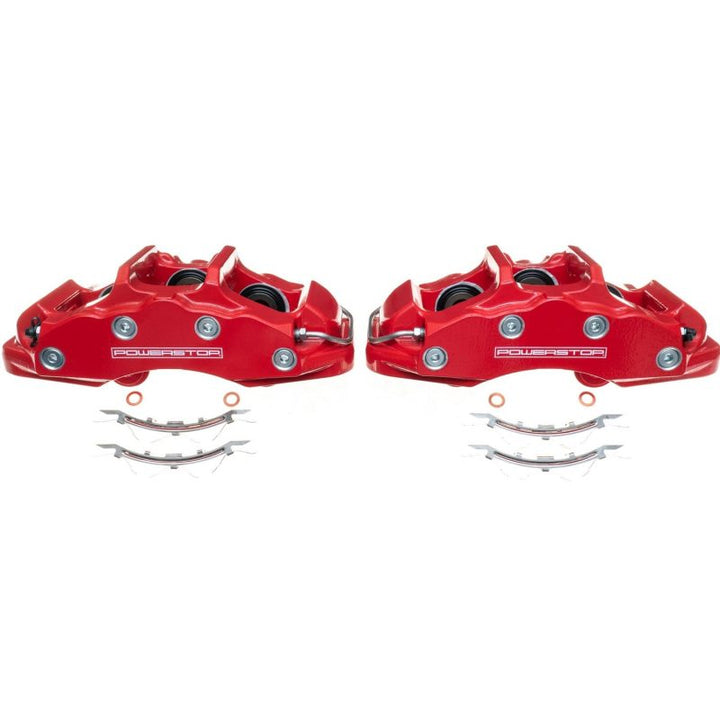 Power Stop 06-13 Chevrolet Corvette Front Red Calipers - Pair - Bull Strap