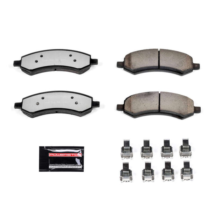 Power Stop 07-09 Chrysler Aspen Front Z36 Truck & Tow Brake Pads w/Hardware - Bull Strap