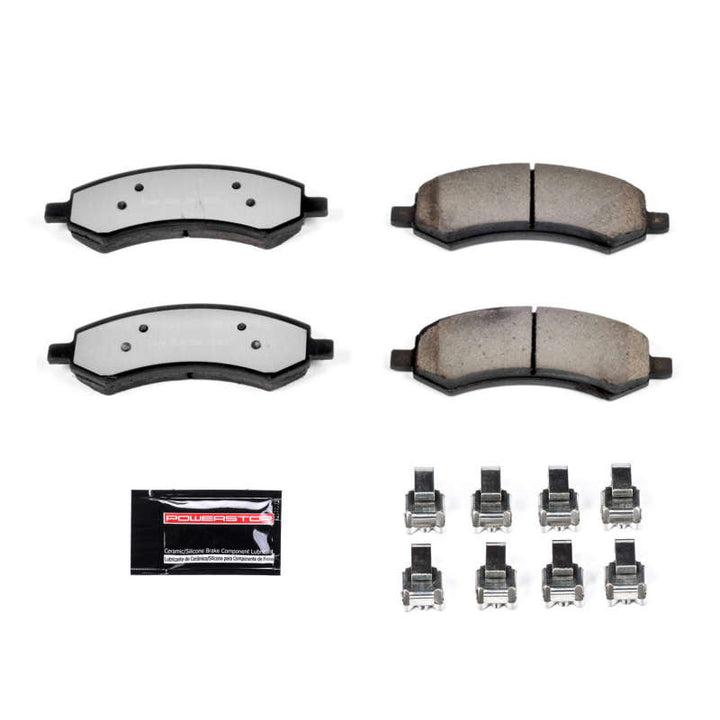 Power Stop 07-09 Chrysler Aspen Front Z36 Truck & Tow Brake Pads w/Hardware - Bull Strap