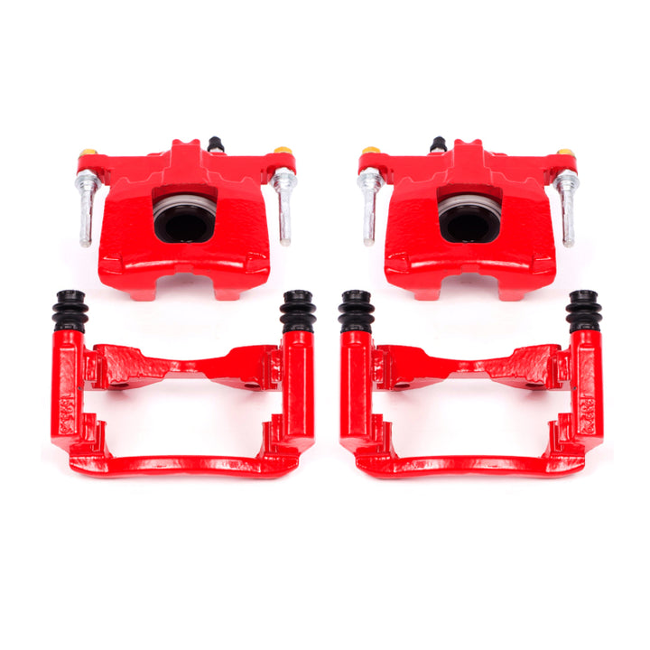 Power Stop 07-11 Dodge Nitro Rear Red Calipers w/Brackets - Pair - Bull Strap