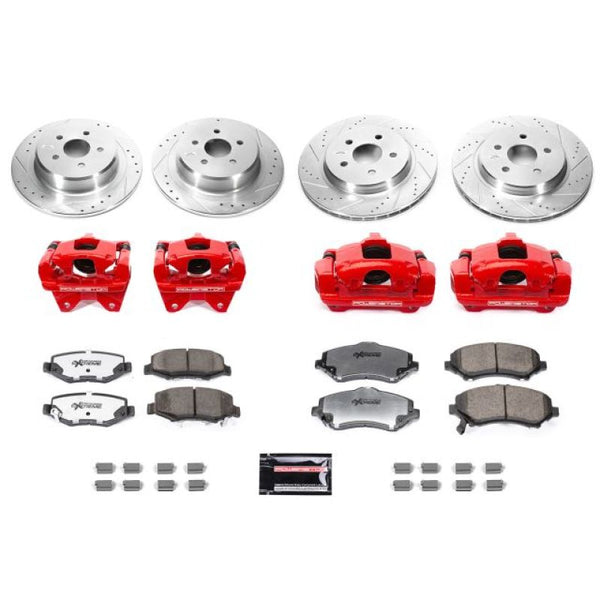 Power Stop 07-17 Jeep Wrangler Front & Rear Big Brake Conversion Kit - Bull Strap