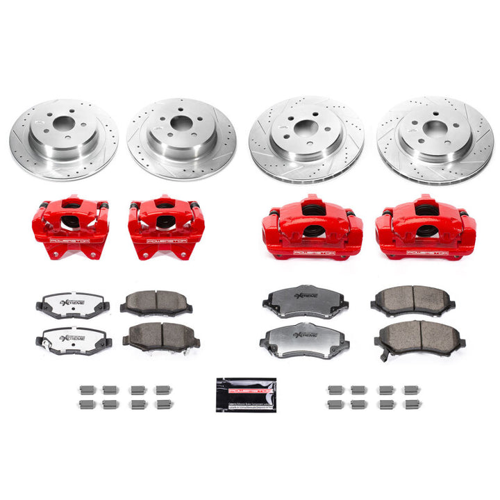 Power Stop 07-17 Jeep Wrangler Front & Rear Big Brake Conversion Kit - Bull Strap