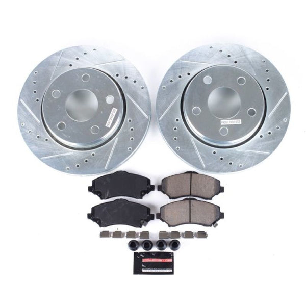 Power Stop 07-17 Jeep Wrangler Front Z23 Evolution Sport Brake Kit - Bull Strap
