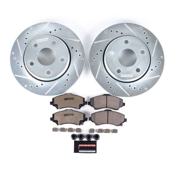 Power Stop 07-17 Jeep Wrangler Front Z36 Truck & Tow Brake Kit - Bull Strap