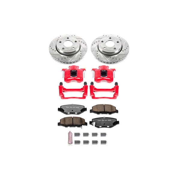 Power Stop 07-17 Jeep Wrangler Front Z36 Truck & Tow Brake Kit w/Calipers - Bull Strap