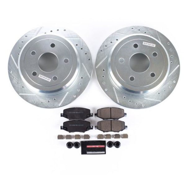 Power Stop 07-17 Jeep Wrangler Rear Z23 Evolution Sport Brake Kit - Bull Strap