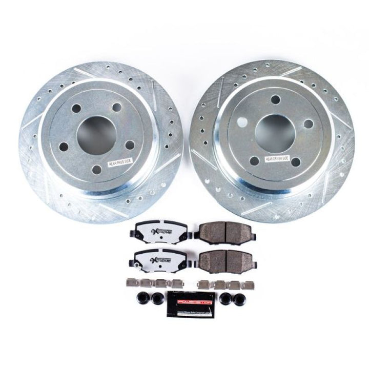 Power Stop 07-17 Jeep Wrangler Rear Z36 Truck & Tow Brake Kit - Bull Strap