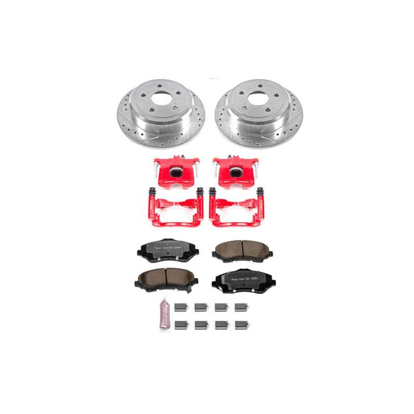 Power Stop 07-17 Jeep Wrangler Rear Z36 Truck & Tow Brake Kit w/Calipers - Bull Strap