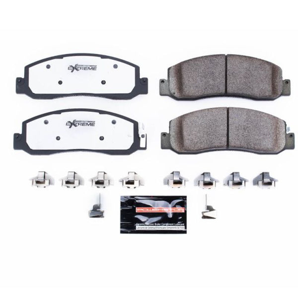 Power Stop 08-11 Ford F-250 Super Duty Front Z36 Truck & Tow Brake Pads w/Hardware - Bull Strap