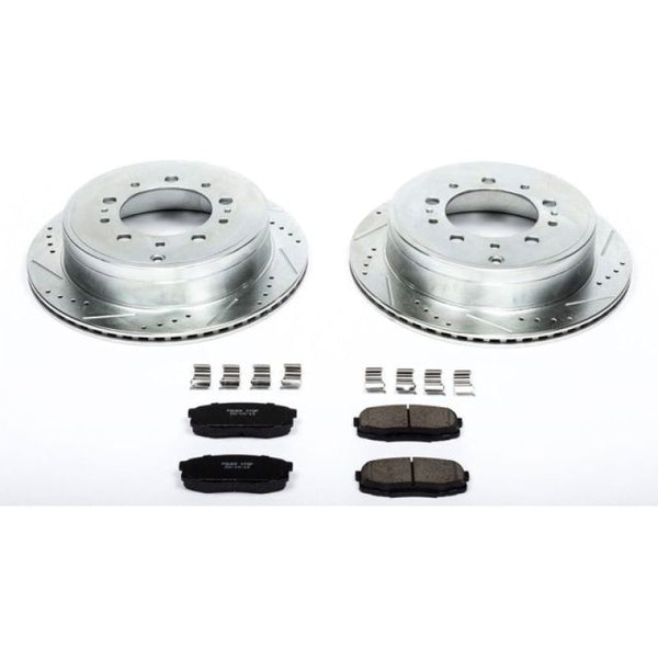 Power Stop 08-11 Lexus LX570 Rear Z23 Evolution Sport Brake Kit - Bull Strap