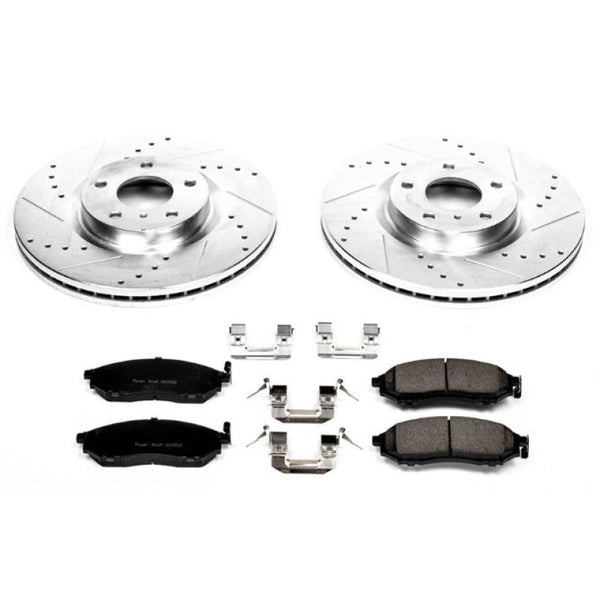 Power Stop 08-12 Infiniti EX35 Front Z23 Evolution Sport Brake Kit - Bull Strap