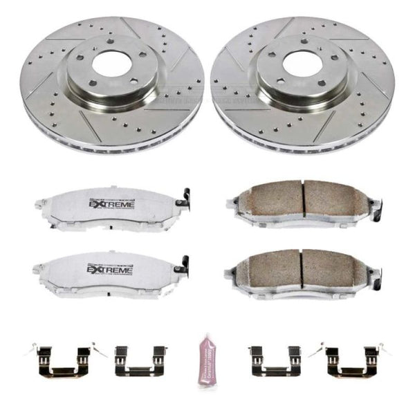 Power Stop 08-12 Infiniti EX35 Front Z26 Street Warrior Brake Kit - Bull Strap