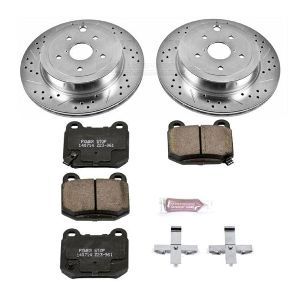 Power Stop 08-14 Subaru Impreza Rear Z23 Evolution Sport Brake Kit - Bull Strap