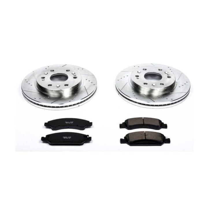 Power Stop 08-19 Cadillac Escalade Front Z23 Evolution Sport Brake Kit - Bull Strap