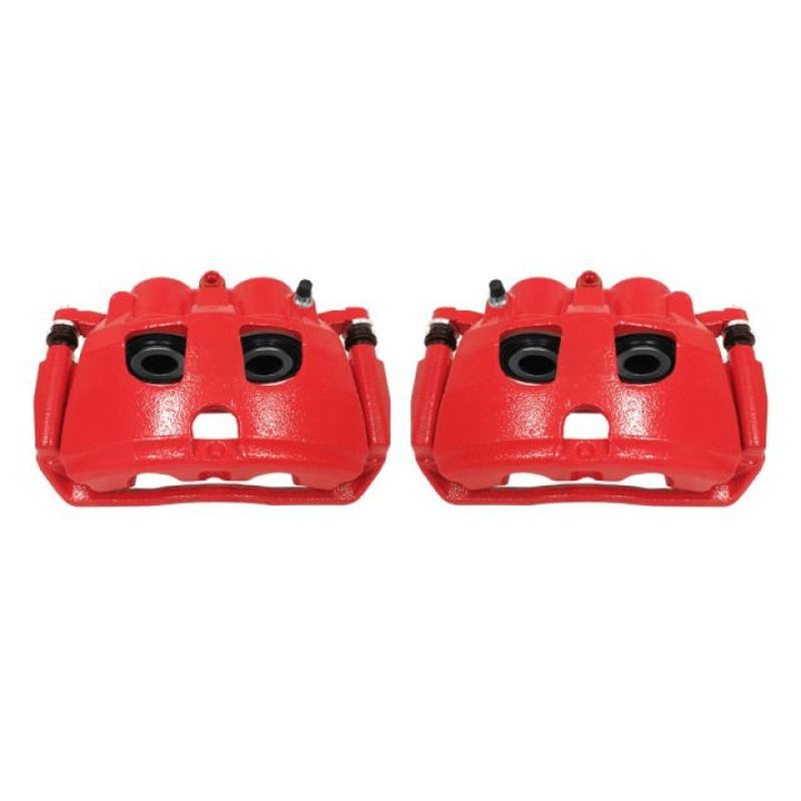 Power Stop 09-10 Dodge Ram 2500 Rear Red Calipers w/Brackets - Pair - Bull Strap