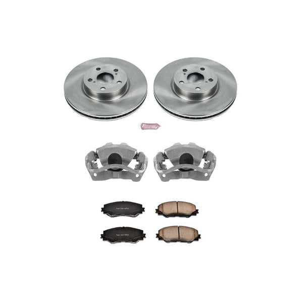 Power Stop 09-10 Pontiac Vibe Front Autospecialty Brake Kit w/Calipers - Bull Strap