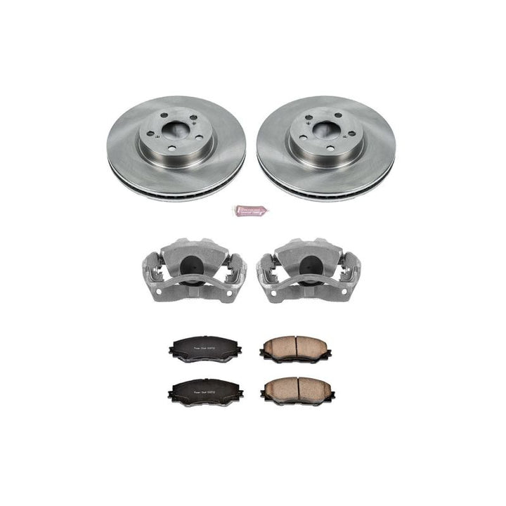Power Stop 09-10 Pontiac Vibe Front Autospecialty Brake Kit w/Calipers - Bull Strap